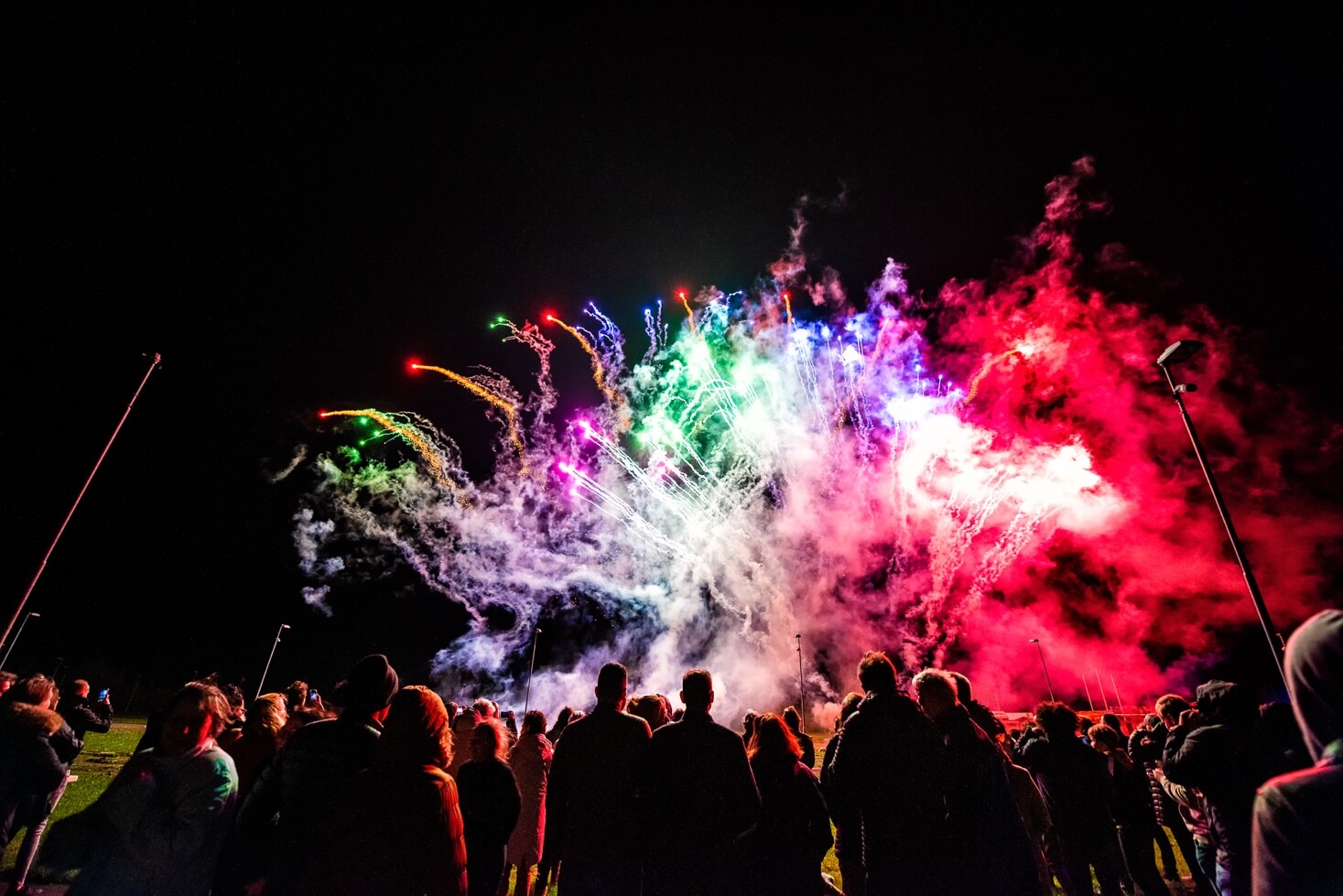 Vuurwerk jubileumfeest voor personeel en relaties
